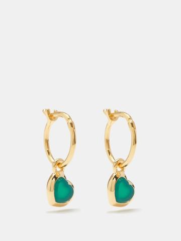 Missoma - Chalcedony & 18kt Recycled Gold-vermeil Earrings - Womens - Green Gold