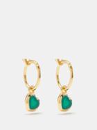 Missoma - Chalcedony & 18kt Recycled Gold-vermeil Earrings - Womens - Green Gold