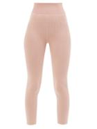 The Upside - Circular-knit Ribbed Leggings - Womens - Pink