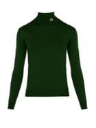 Matchesfashion.com Raf Simons - Logo Wool Blend Roll Neck Sweater - Mens - Green