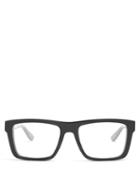 Matchesfashion.com Saint Laurent - Rectangle Frame Acetate Glasses - Mens - Black