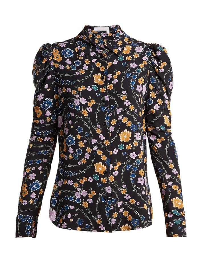 See By Chloé Puff Shoulder Crepe Blouse
