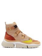 Matchesfashion.com Chlo - Sonnie Raised Sole High Top Trainers - Womens - Nude Multi