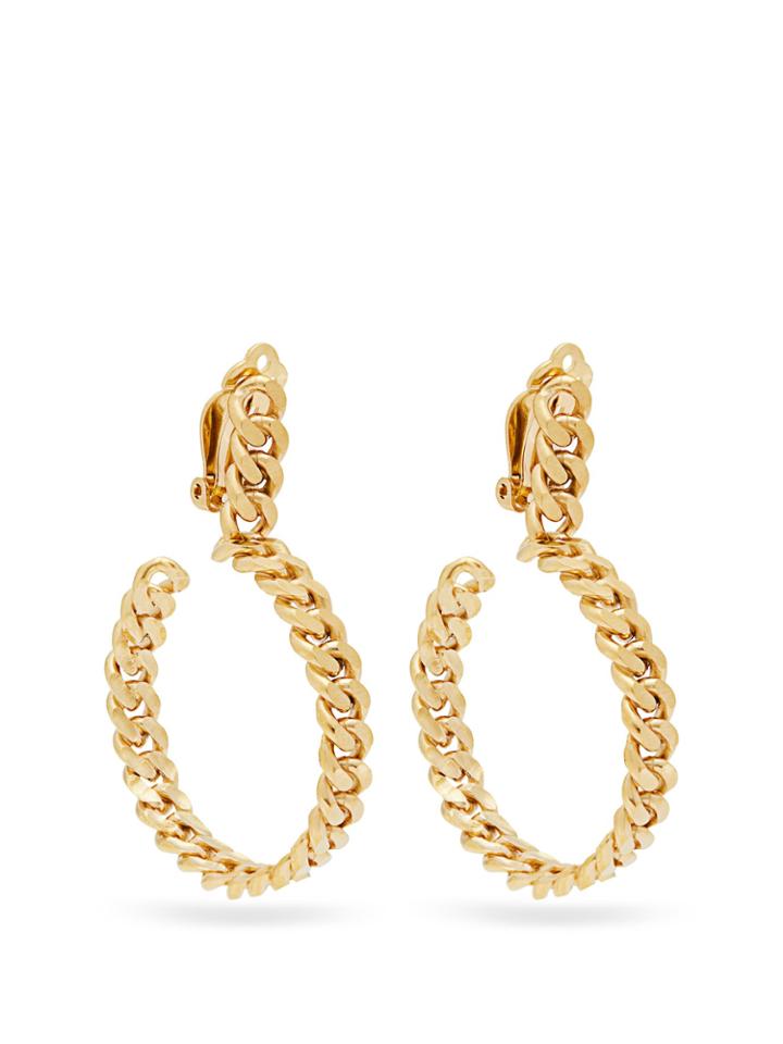 Orit Elhanati 24ct Gold Chain Hoop Earrings