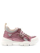 Matchesfashion.com Gucci - Flashtrek Leather Low Top Trainers - Womens - Pink