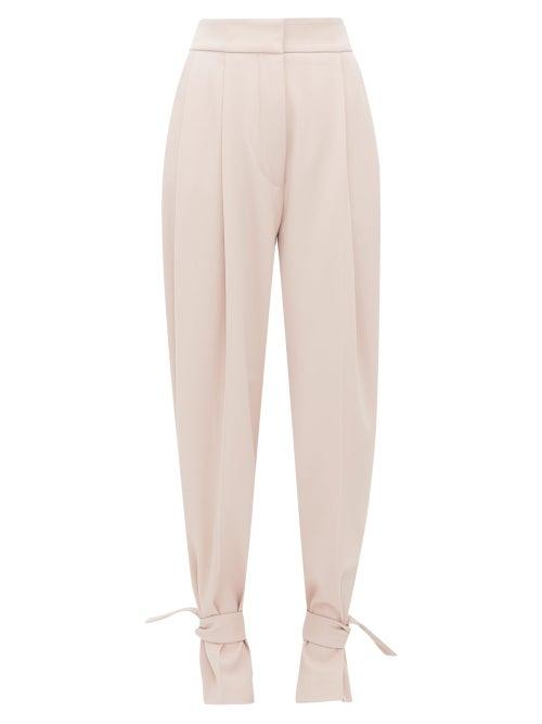 Matchesfashion.com Petar Petrov - Heram High Rise Pleated Wool Trousers - Womens - Pink