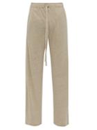 Matchesfashion.com Hecho - Relaxed Linen Jersey Trousers - Mens - Beige