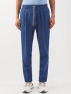Brunello Cucinelli - Drawstring-waist Denim Trousers - Mens - Blue