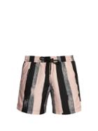 Matchesfashion.com Commas - Paint Stripe Print Swim Shorts - Mens - Multi
