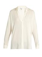 Vince V-neck Silk-blend Blouse