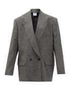 Matchesfashion.com Vetements - Oversized Double-breasted Wool-blend Suit Jacket - Womens - Grey