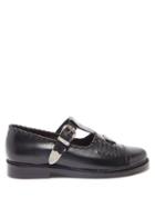 Toga Virilis - Buckle-fastening Leather Mary Jane Shoes - Mens - Black