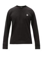 Matchesfashion.com Stone Island - Logo-appliqu Cotton Long-sleeved T-shirt - Mens - Black
