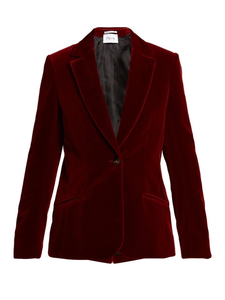 Pallas X Claire Thomson-jonville Declic Single-breasted Velvet Blazer