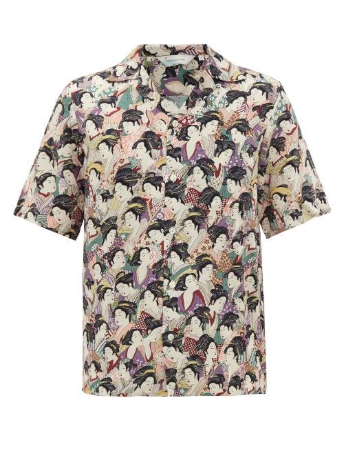 Matchesfashion.com Nipoaloha - The Hundred Beauty Printed Shirt - Mens - Blue Multi