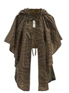 Ladies Accessories Fendi - Ff Vertigo-print Pack-away Hooded Poncho - Womens - Brown Multi