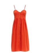 Matchesfashion.com Loup Charmant - Avalon Ruffled Cotton-voile Dress - Womens - Red
