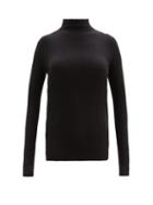 Ladies Lingerie Wolford - Ribbed-knit High-neck Top - Womens - Black