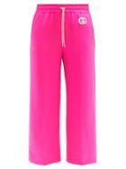 Matchesfashion.com Gucci - Gg-patch Cropped Jersey Track Pants - Womens - Pink