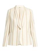 Brunello Cucinelli Striped Single-breasted Cotton-jersey Jacket