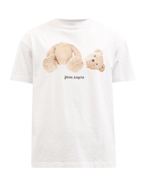 Palm Angels - Teddy Bear-print Cotton-jersey T-shirt - Mens - White