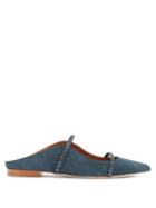 Matchesfashion.com Malone Souliers - Maureen Crystal Embellished Suede Mules - Womens - Dark Green