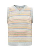 Acne Studios - Kimma Striped Sweater Vest - Womens - Light Blue