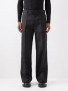 Raf Simons - Pressed-crease Cotton Trousers - Mens - Black