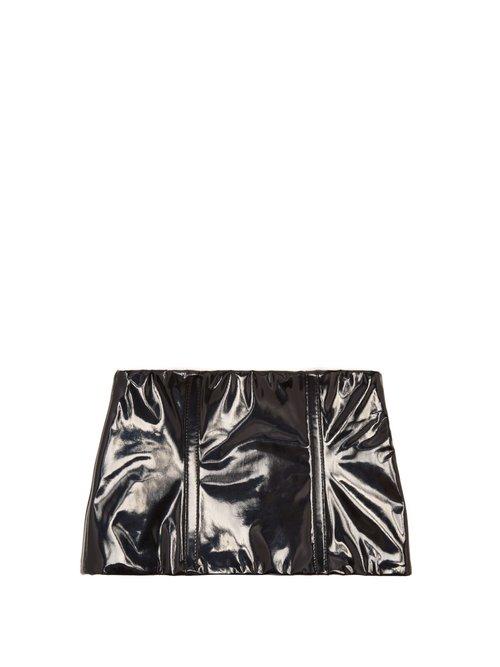 Matchesfashion.com Tibi - Wide High Shine Belt - Womens - Black