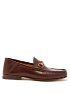 Gucci Easy Roos Collapsible-heel Leather Loafers