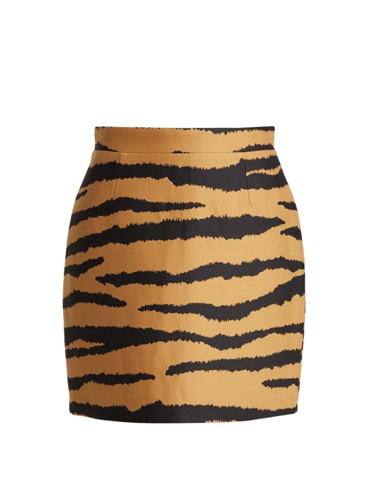Proenza Schouler Tiger-print Wool-blend Jacquard Mini Skirt