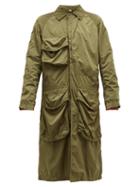 Matchesfashion.com Burberry - Thoresby Raglan Sleeve Coat - Mens - Green