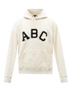 Mens Rtw Fear Of God - Abc-flocked Cotton-jersey Hooded Sweatshirt - Mens - Light Grey