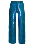 Ashish Sequin-embellished Wide-leg Jeans