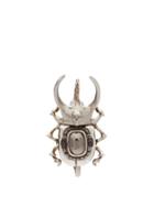 Matchesfashion.com Alexander Mcqueen - Beetle Single Clip Earring - Mens - Silver