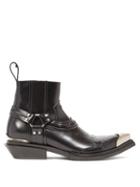 Matchesfashion.com Balenciaga - Santiago Western Leather Boots - Mens - Black