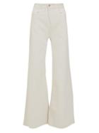 Matchesfashion.com The Attico - High-rise Flared Jeans - Womens - Cream