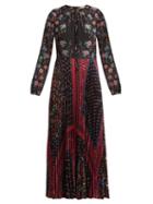 Matchesfashion.com Redvalentino - Floral Print Maxi Dress - Womens - Black Multi