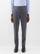 Thom Sweeney - Pleated Wool-flannel Trousers - Mens - Grey