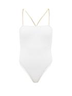Matchesfashion.com Reina Olga - Chloe Square-neckline Swimsuit - Womens - White