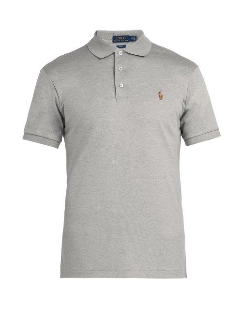 Matchesfashion.com Polo Ralph Lauren - Slim Fit Cotton Polo Shirt - Mens - Grey