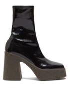 Matchesfashion.com Stella Mccartney - Patent Faux Leather Platform Ankle Boots - Womens - Black
