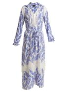 Saloni Ali Fern-print Crepe De Chine Silk Dress