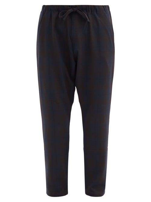 Matchesfashion.com South2 West8 - Check Twill Tapered Trousers - Mens - Brown