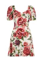 Dolce & Gabbana Peony And Rose-print Brocade Dress