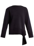 Matchesfashion.com Stella Mccartney - Boat Neck Cotton Sweater - Womens - Navy Multi