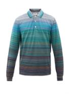 Missoni - Striped Cotton Polo Shirt - Mens - Blue Multi