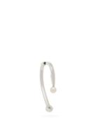 Matchesfashion.com Alan Crocetti - Pearl Embellished Rhodium Plated Single Earring - Womens - Silver