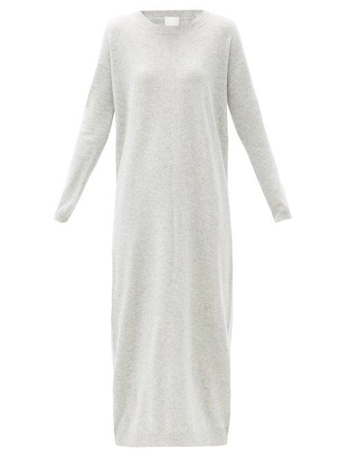 Matchesfashion.com Allude - Cashmere Longline Dress - Womens - Light Grey