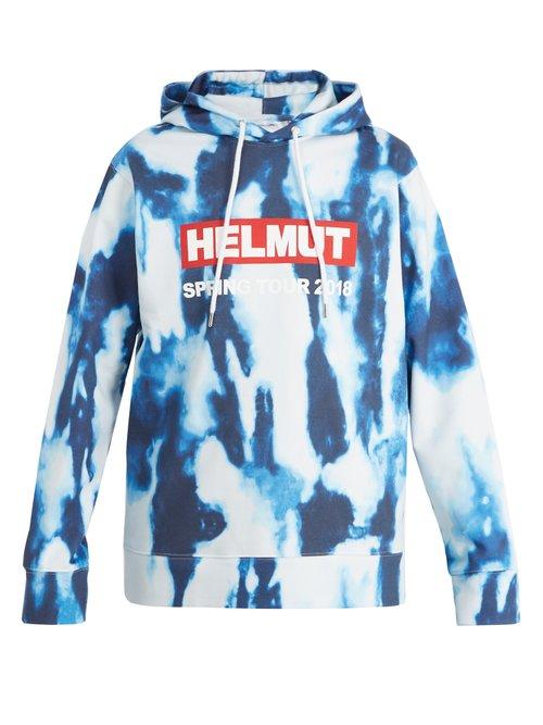 Matchesfashion.com Helmut Lang - Bleacher Printed Cotton Hooded Sweatshirt - Mens - Multi